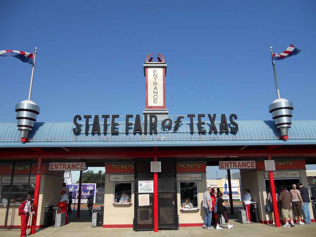 The entrance to the Texas State Fair at Fair Park in Dallas