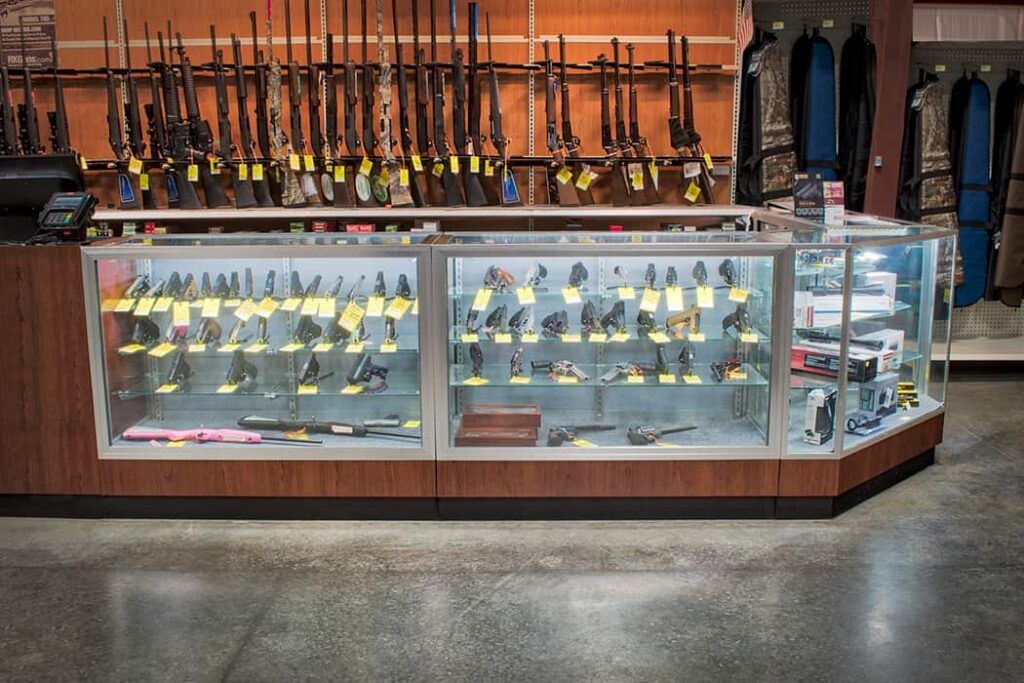 A firearm on display at BT Gun Company, a licensed FFL dealer for Jefferson County, WI