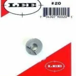 Lee Auto Prime Shell Holder #20, silver shell holder displayed on red and white retail card