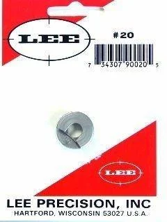 Lee Auto Prime Shell Holder #20, silver shell holder displayed on red and white retail card