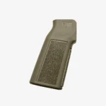 B5 Systems P-Grip, olive drab green grip angled view with textured panel and B5 logo