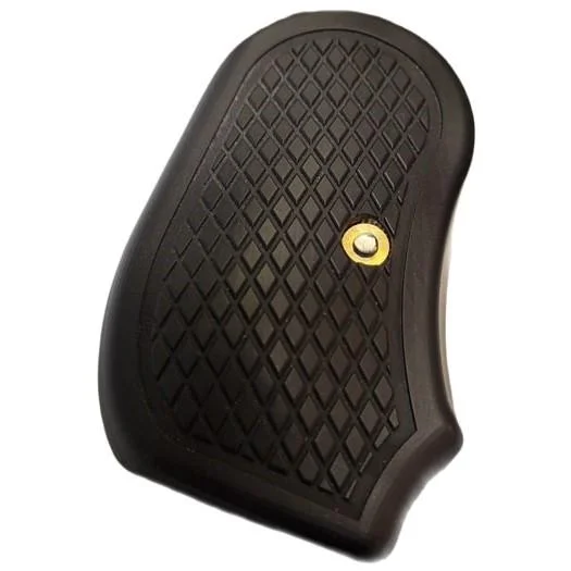 Bond Arms B6 Grip with Textured Back Strap, black front view with diamond texture and brass screw