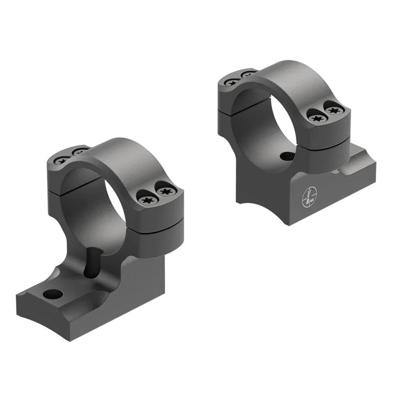 backcountry-rem-700-1in-2pc-rings-primary Leupold BC RM REM700, two black scope rings and bases in angled view