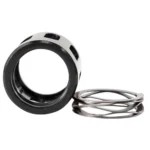 Banish 5968 Fixed Barrel Spacer Banish 45, black ring shown beside a coiled metal spring