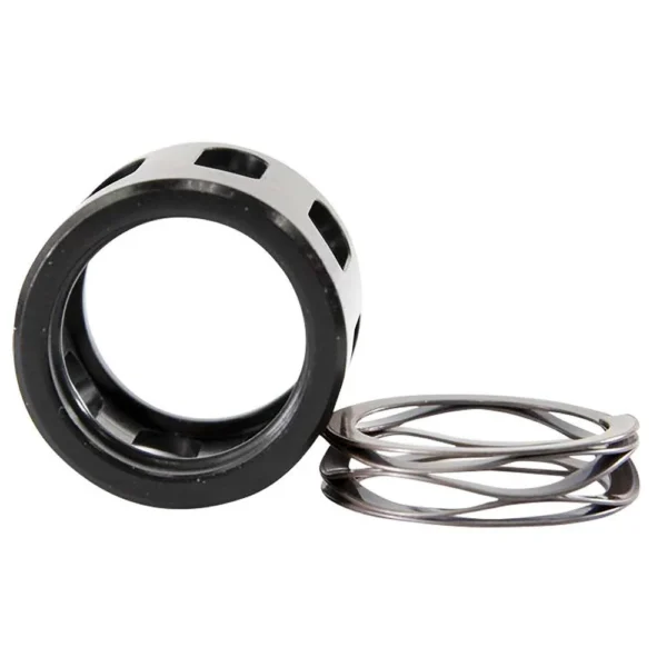 Banish 5968 Fixed Barrel Spacer Banish 45, black ring shown beside a coiled metal spring
