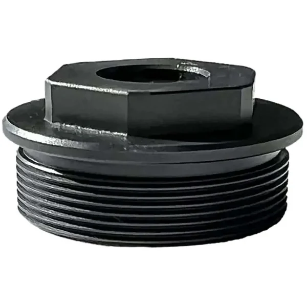 Banish 6223 Direct Thread Mount, black threaded mount in angled top view