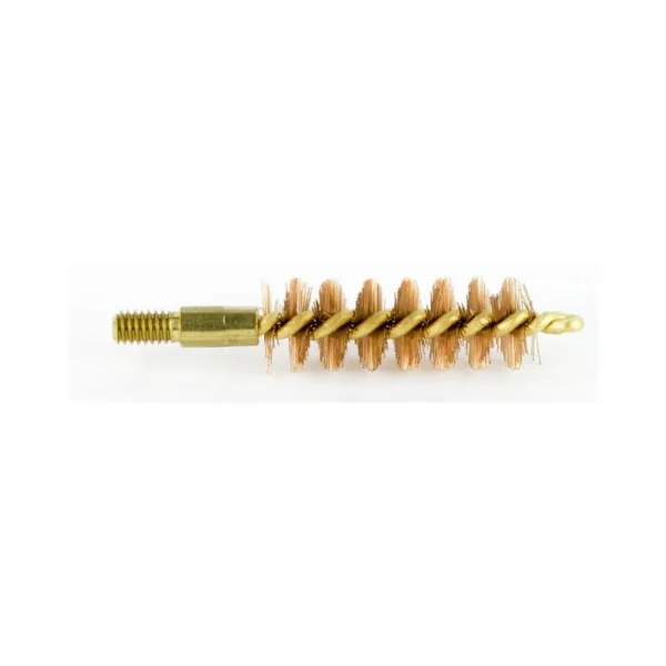 Pro-Shot Benchrest Pistol Bore Brush, side view with bronze bristles and brass core