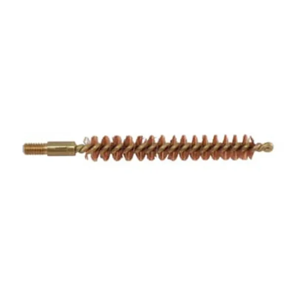 Pro-Shot Benchrest Brass Core/Bronze Bristle Rifle Bore Brush side view with brass fitting