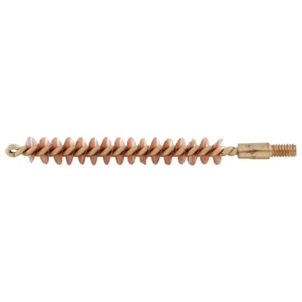Pro-Shot Benchrest Brass Core/Bronze Bristle Rifle Bore Brush, bronze spiral brush, side view