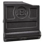 Bergara B-14 AICS SA rifle magazine, black front view with raised B logo