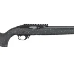 Bergara BXR Rimfire Rifle, black and grey right-side view with carbon-fiber-pattern barrel