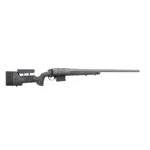 Bergara HMR PRO black and grey rifle, left-side view with long barrel and adjustable stock