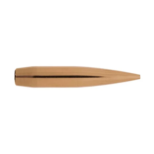 Berger Elite Hunter Rifle Bullets, copper-colored pointed bullet in side view
