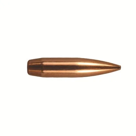 Berger Elite Hunter copper-coloured rifle bullet, side view