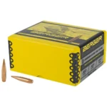 Berger OTM Tactical Rifle Bullets, yellow product box with three copper-coloured bullets