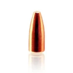 Berry's Superior Plated Rifle Bullets copper-coloured pointed bullet upright in side view