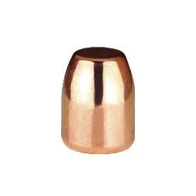 Berry's Superior Plated Pistol Bullets, close-up of one copper-colored round-nose bullet