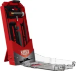 Birchwood Casey 22pc AR-15 Cleaning Kit displayed in a red stand with tools and clear tray