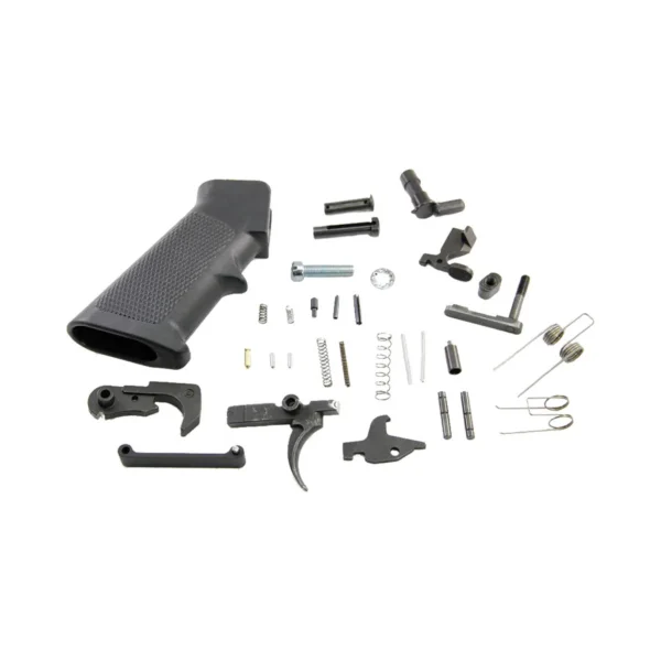 Black Rain Ordnance GI Lower Parts Kit with black grip, trigger and assorted small components