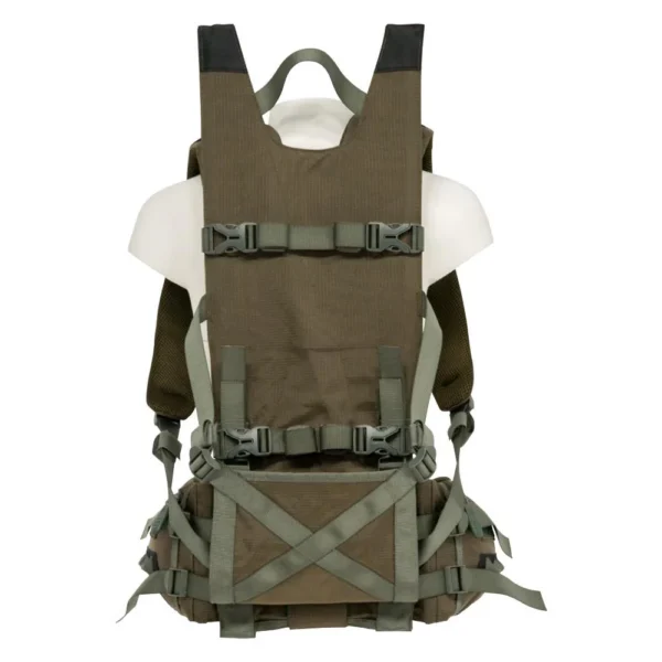 AOB Bog Inception M/L Backpack Frame and Helix 6000 Bivy Bag OD green rear view