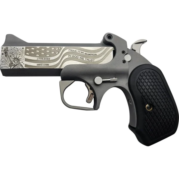 Bond Arms Inc. Bond Arms 250th Derringer .45 Colt/410 ga 2rd Capacity 4.25" Stainless Barrel Rough Finish B6 Extended Grip