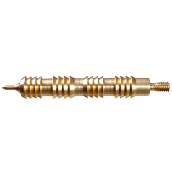 Montana X-Treme Brass Cleaning Jag, gold-tone threaded jag in side view