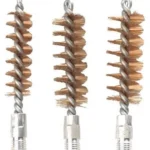 AOB Tipton 6-Piece Bronze Shotgun Bore Brush Set with three bronze spiral brushes upright
