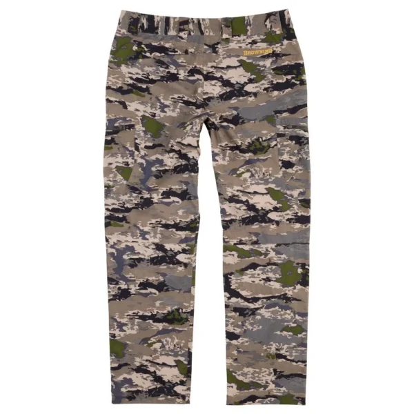 Browning Early Season Pant Ovix Camo, front view in gray, brown and green camouflage