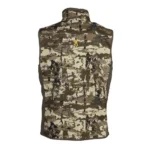 Browning Field Pro Vest Auric Camo, rear view with high collar and camouflage pattern