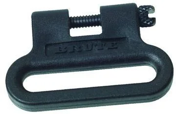 Outdoor Connection The Brute E-Z Detachable Sling Swivel, black side view with threaded clamp