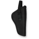 Bulldog Pit Bull Hip Holster, black right-hand holster with belt loop and retention strap