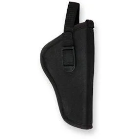 bulldog-pit-bull-holster-compact-autos-primary Bulldog Pit Bull Hip Holster, black right-hand holster with belt loop and retention strap