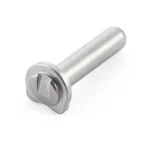Wilson Combat Bullet Proof Guide Rod, angled view of stainless steel rod with slotted round head
