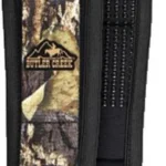 Butler Creek Rifle Sling with Swivel, vertical front view with camouflage panel and black straps