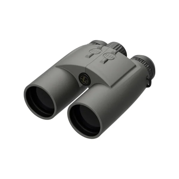 Leupold BX4-Range HD Gen 2 binocular in gray, angled front view with dual objective lenses