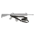 AOB Caldwell Single Point Tactical Sling, black sling shown attached to a gray rifle silhouette