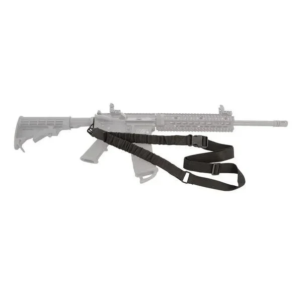 AOB Caldwell Single Point Tactical Sling, black sling shown attached to a gray rifle silhouette