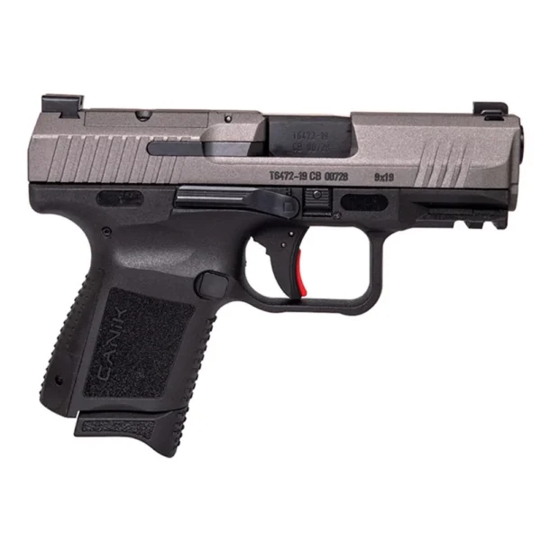 Century Arms Canik TP9 Elite SC 9mm Luger 12rd (1) & 15rd (1) Magazines 3.5" Barrel Tungsten Slide/ Black Grip