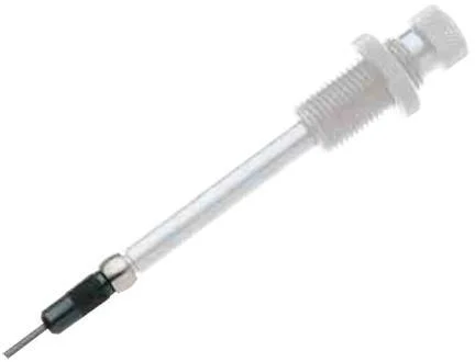 Redding Carbide Size Button Kit, angled view with silver rod, threaded end and black tip