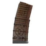 Elite Tactical Systems Carbon Smoke Gen 2 AR-15 Magazine, front view with translucent curved body