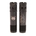 Carlson's Cremator Waterfowl Long Range Ported Choke Tube, two black tubes with side ports