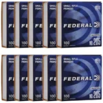 Federal Champion Centerfire #205 Primers Small Rifle, ten blue and black boxes in two rows