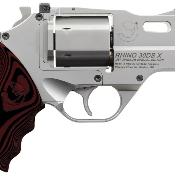 Chiappa Firearms USA Ltd Chiappa Rhino Revolver 30DS X Stainless Steel Handgun .357 Mag 6rd Capacity 3" Barrel with 3 Moon