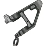 CMMG Front Sight Base Assembly F, angled view in black with triangular frame and sling loop