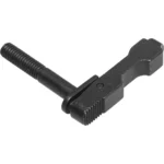 CMMG AR-15 Ambi-Magazine Catch, black angled view with threaded shaft and ridged paddle