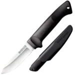 Cold Steel Pendleton Lite Hunter knife with satin blade, black handle and sheath