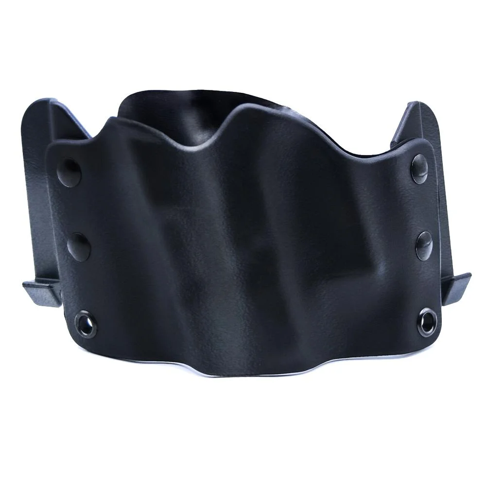 compact-clip-owb-holster-primary-2 Stealth Operator Compact OWB Clip Holster, black front view with molded body and mounting holes