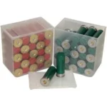 MTM Shell Stack 25 Rd. Compact Shotshell Storage Boxes Clear 4/ct, two loaded clear boxes