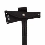 SOG Fasthawk Axe Black, front view with black sheath covering the axe head and black handle