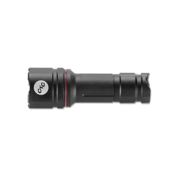 Crimson Trace CWL-102 Tactical Light, black side view with round bezel and ridged body